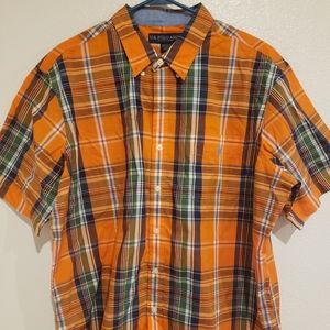 U.S. Polo Assn XL Orange Button Down Short Sleeve Logo Great Condition